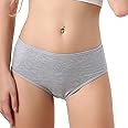 TEERFU 5Pack Womens Brief Soft Underwear Breathable Panties 5Colors Multipack