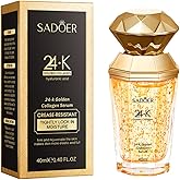 For Sadoer 24K Gold and Collagen Facial Serums,Moisturizing Facial Serum,Face Serum,Facial Care,Soothing Skin,Brightens Skin Tone 40ml 1.40 FL OZ
