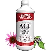 Buried Treasure ACF Extra Strength Liquid Immune Support – 1000mg Vitamin C, Elderberry, Zinc & Echinacea – Short-Term Adult Wellness Supplement, 16 fl oz