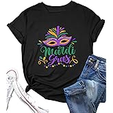 Mardi Gras Shirts Women It's Mardi Gras Yall T Shirt Carnival Outfit Shirt Fat Tuesday Party Gift Short Sleeve Tops