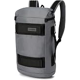 Dakine Mission Street Backpack 25L, Skate Laptop Pack, Castlerock | 25L skate backpack, side-access laptop compartment, cargo board straps, water bottle pocket, reflective details, recycled