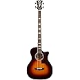 D'Angelico Premier Mott Acoustic-Electric Bass - Vintage Sunburst