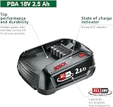 Bosch 18V Battery Pack PBA 2.5Ah W-B Power for ALL System in Box view 2