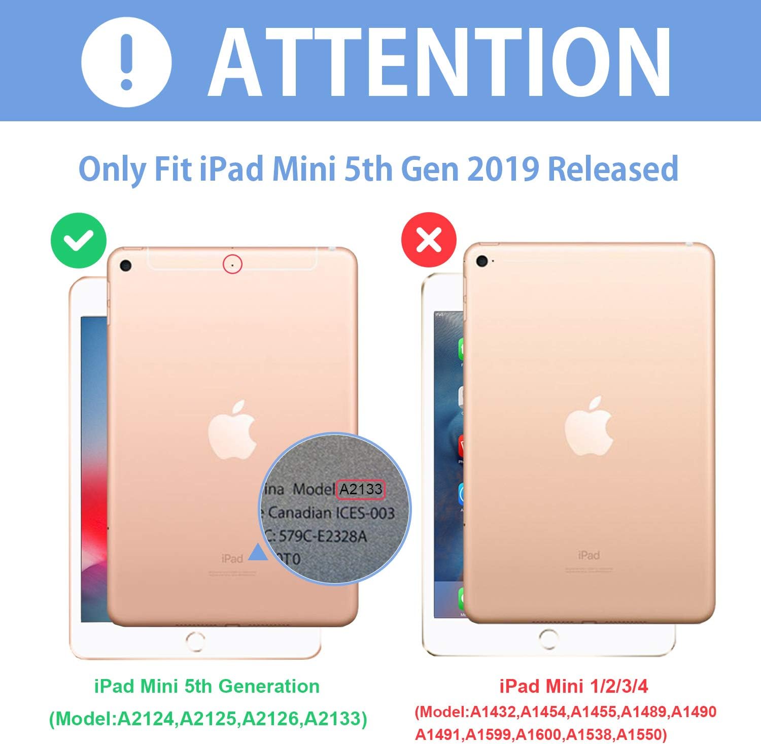 ProCase Smart Case for iPad Mini 5th Generation(2019 Model), Lightweight Cover with Auto Sleep/Wake for iPad Mini 5 -Aqua - Image 3