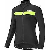 qualidyne Women's Thermal Cycling Jersey Long Sleeve Winter 3 Pockets Bike Fleece Jackets Windproof Biking Coat Cold Weather