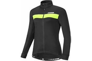 qualidyne Women's Thermal Cycling Jersey Long Sleeve Winter 3 Pockets Bike Fleece Jackets Windproof Biking Coat Cold Weather