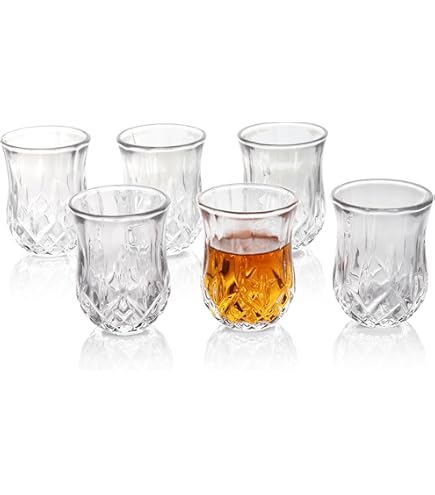 Barski Stemmed Liquor Glasses Set Of 6 | 1.75 Oz Crystal Shot Glasses For Sherry, Vodka & Cordials - Made In Europe
