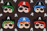 HENBRANDT Pirate Paper Party Masks for Kids Pack of 12 Fancy Dress Costume view 2