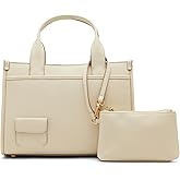 Anne Klein Medium Satchel with 2 Detachable Straps, Parchment