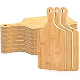 Wooden Cutting Boards for Kitchen,10 Pcs Bamboo Cutting Board with Handle 11x5.1Inch,Wood Chopping Boards Blanks Serving Boar