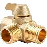 Brass 3-Way By-Pass Valve for Water Heater Kits - 1/2" NPT Connections