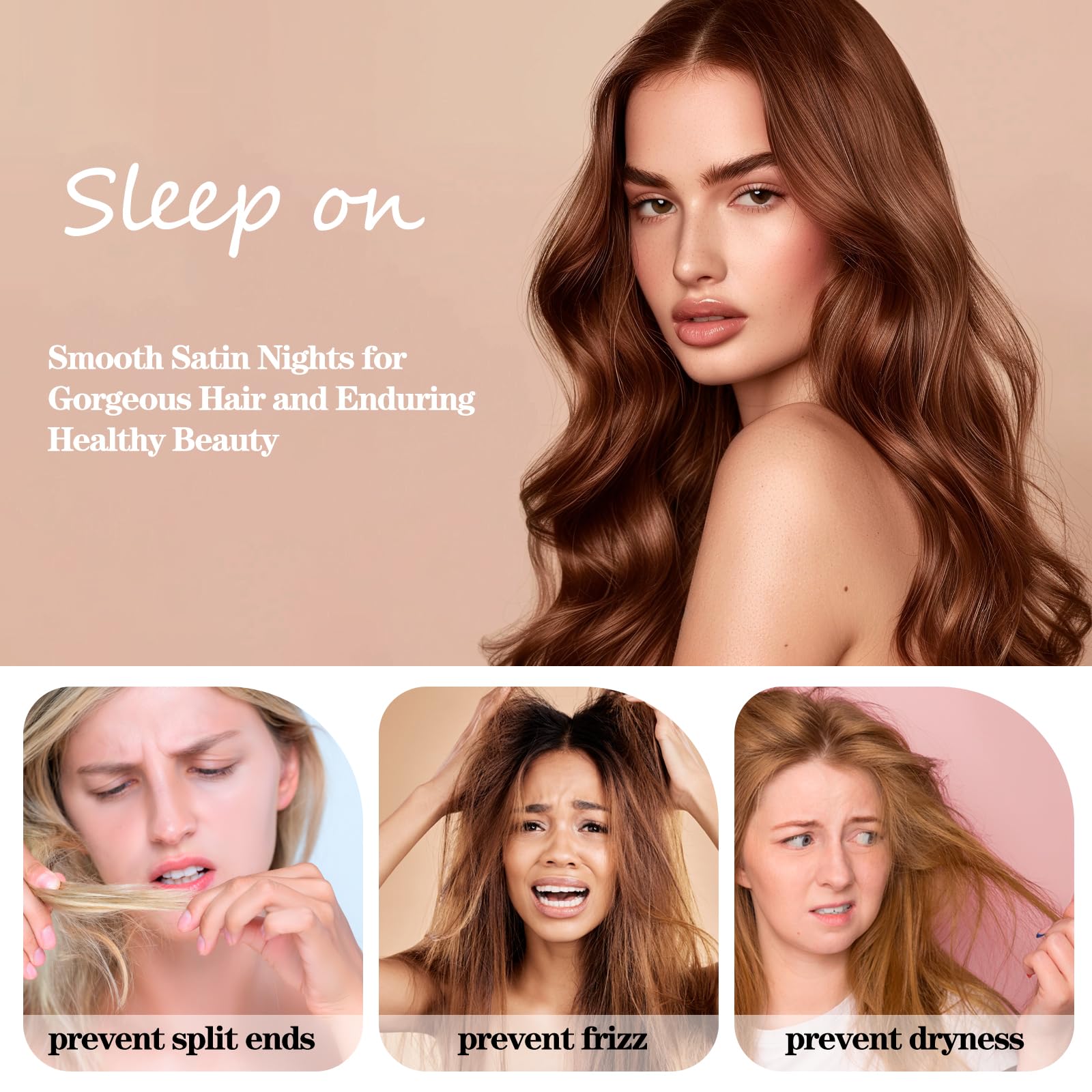 Sinpooo Satin Pillowcase for Hair and Skin,Softer Than Mulberry Silk Pillow Cases 2 Pack, Fade Resistant, Satin Pillowcases with Zipper, Cooling Pillow Cases Standard Size Set of 2, Rainbow Tie Dye - Image 4