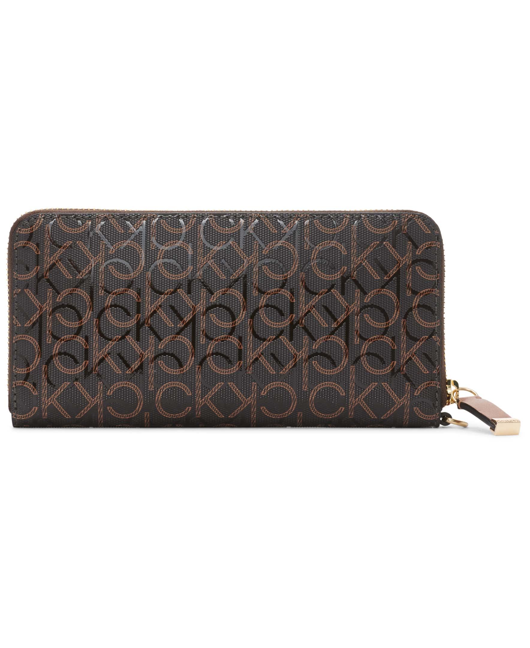 Calvin Klein Key Item Saffiano Continental Zip Around Wallet with Wristlet Strap