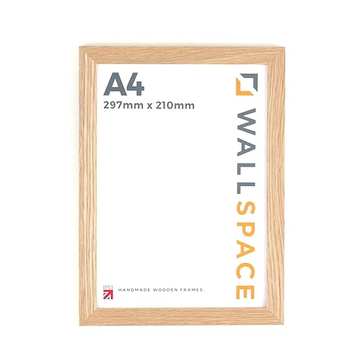Wall Space A4 Solid Oak Photo Frame A4 sized Wooden Photo Frame