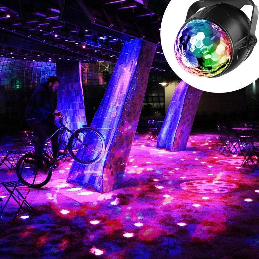 Disco Lights,Cdycam Disco Ball Party Lights LED Stage Light with 4M USB Power Cable,Remote Control,Suction Cup Holder for Birthday Party,Family Gathering,Christmas Party,Wedding and Disco - Image 5