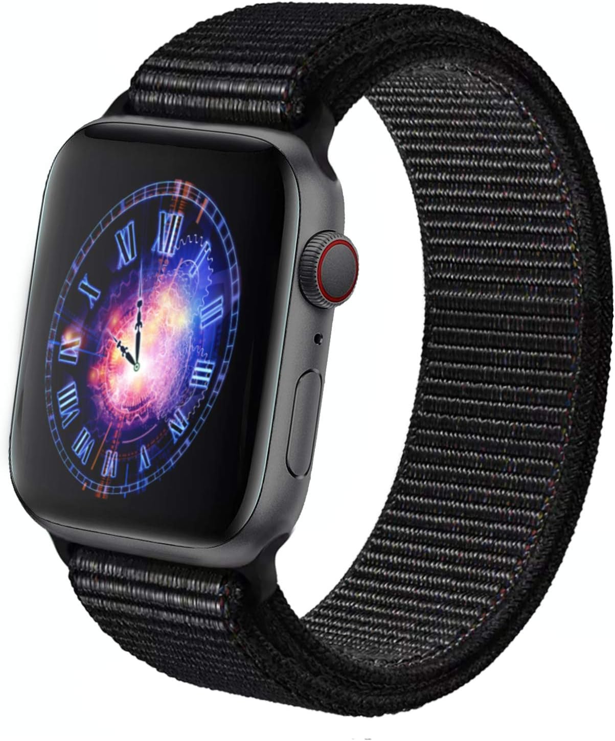 RolQitee Soft Sport Band Compatible with Apple Watch Band 38mm 42mm 40mm 44mm for Women/Men Breathable Replacement Strap Compatible with iWatch Series 5 4 3 2 1 (Black, 38mm/40mm)