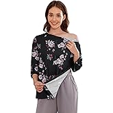 Deyeek Post Shoulder Surgery Shirts for Women Tear Away 3/4 Tops After Rotator Cuff Shirts Chemo Port Adaptive Clothing