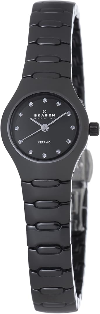 Skagen 816XSBXC1 - Reloj de Mujer de Cuarzo, Correa de cerámica Color Negro