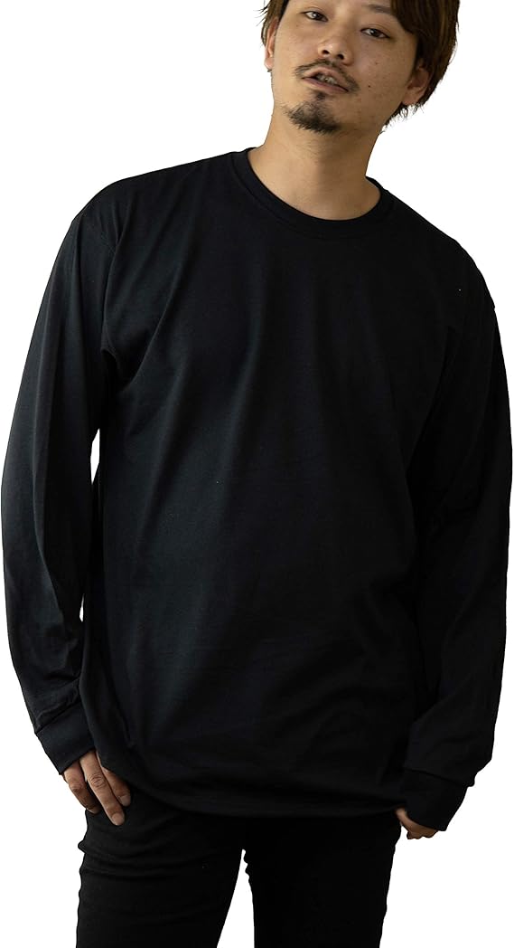 Amazon Jerzees ジャージーズ Tシャツ メンズ 長袖 クルーネック 綿 ポリエステル 黒 白 グレー ベージュ チャコール ロンt 長袖tシャツ ロングtシャツ カットソー トップス ユニセックス ペア お洒落 Tシャツ カットソー 通販