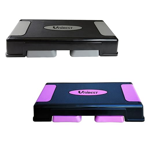Unibest Aerobic Stepper Steppbrett Fitness Steppbrett höhenverstellbar 70x28cm