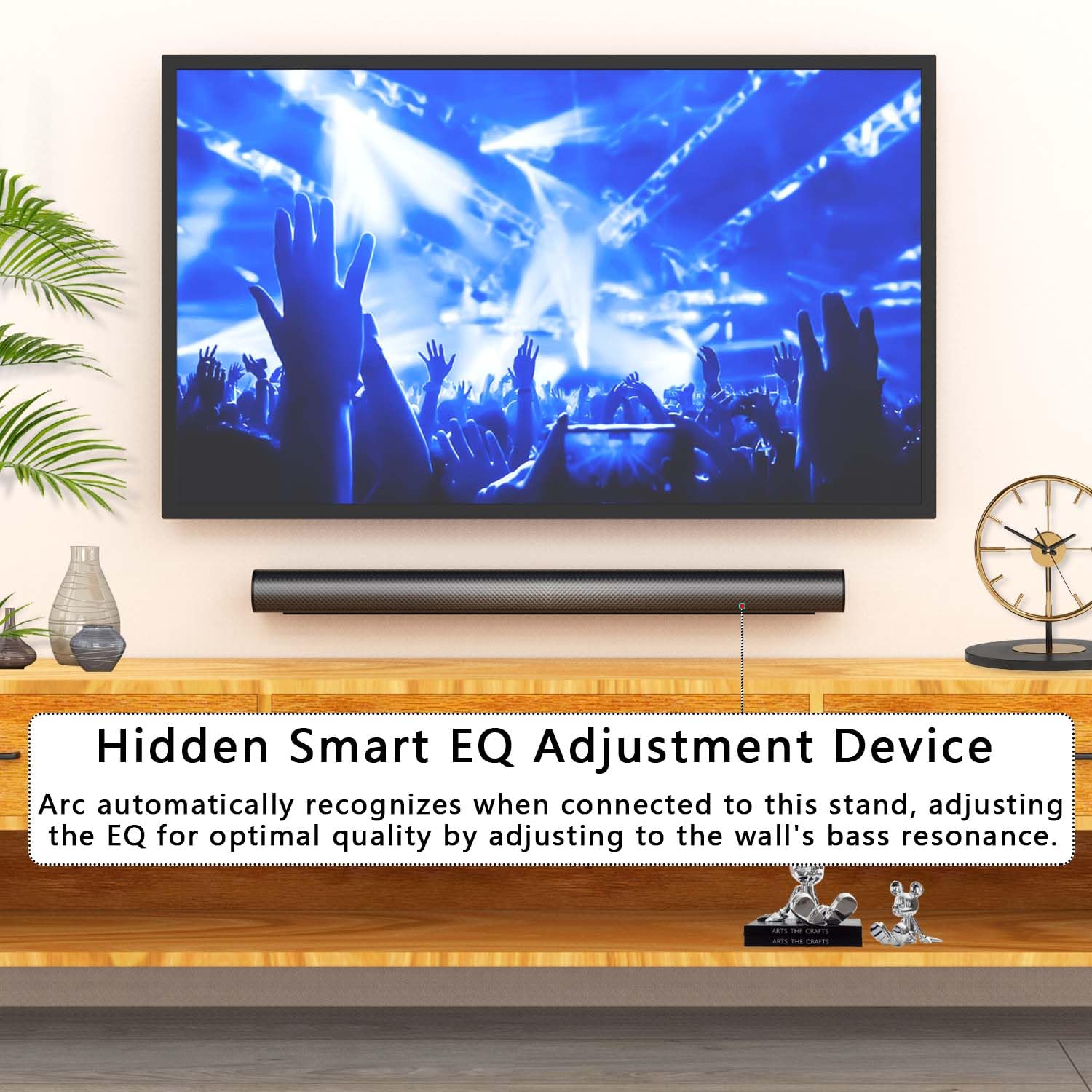 Agandax Wall Mount for Sonos Arc Soundbar and Sonos Arc Ultra Sound Bar (Black), Mount on Wall Under TV， Hanging Mounting Bracket