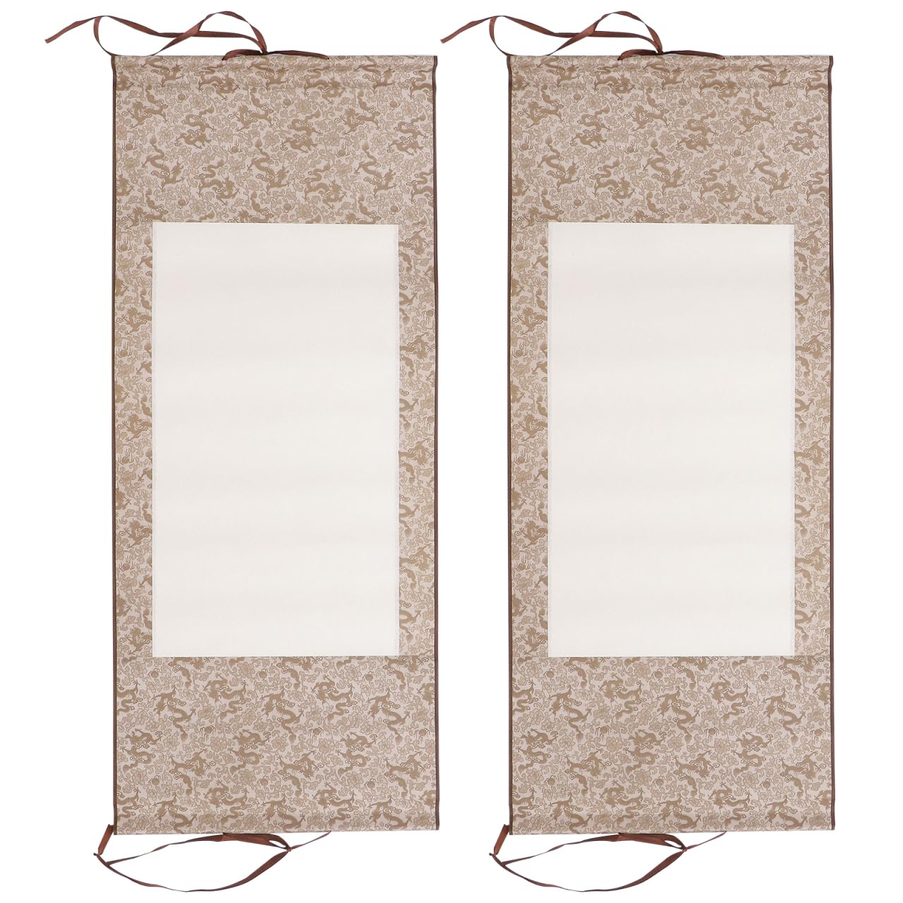 EXCEART 2Pcs Blank Chinese Scroll Paper for Calligraphy and Painting Vintage Parchment Scrolls for Home Decoration and Art Projects