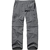 Mens Convertible Hiking-Pants, Quick-Dry Waterproof Lightweight Pants for Outdoor, Zip-Off Pants with 7 Pocket