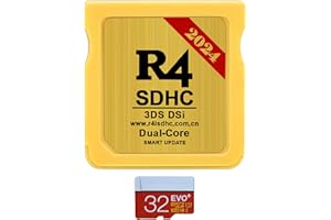 BORCHAM 2024 𝐒𝐃𝐇𝐂 𝐖𝐨𝐨𝐝 Version Plus Card for NDSI NDS 3DS 2DS New 2DS New 3DS,R4 Video Games Memory Card,No Game timebomb,Yellow