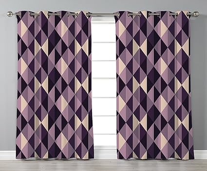 Stylish Window Curtains Geometric Abstract Stylized Triangles With