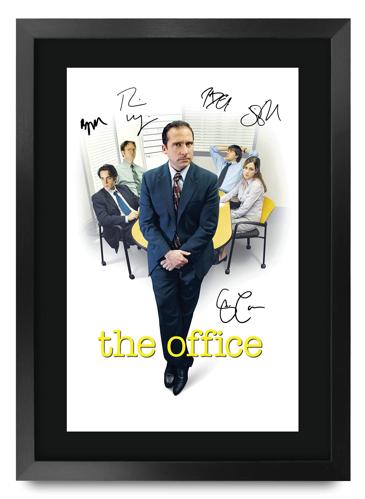 HWC Trading The Office US Gifts Printed Signed Autograph Picture for TV Memorabilia Fans - A3 Framed