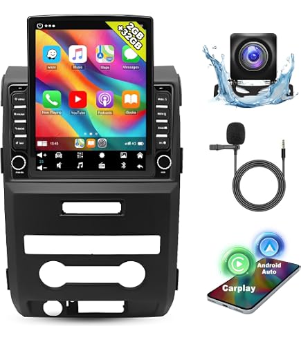 Android 13 Double Din Car Stereo For Ford F150 2009-2014 - 9" Touch Screen, Wireless CarPlay & Android Auto, GPS