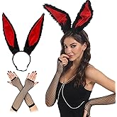Kikazarru Bunny Ears Headband Bunny Costume Accessories Fishnet Gloves And Rabbit Ears Headband