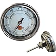 LavaLock® 3" Adjustable Gas Charcoal Smoker Pit Grill BBQ Thermometer Electric Heavy Duty Stainless 2.5" stem