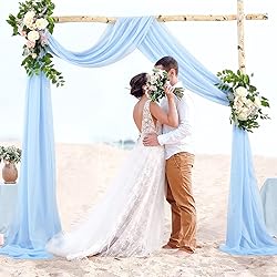 PARTISKY Wedding Arch Draping Fabric, 2 Panels 18FT