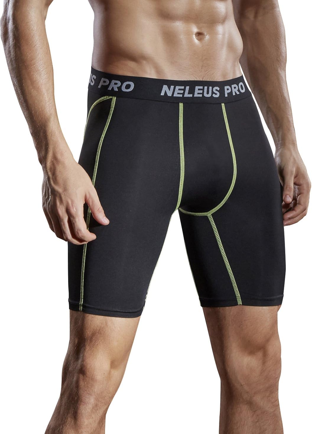 Neleus Men's 3 Pack Compression Short: Clothing