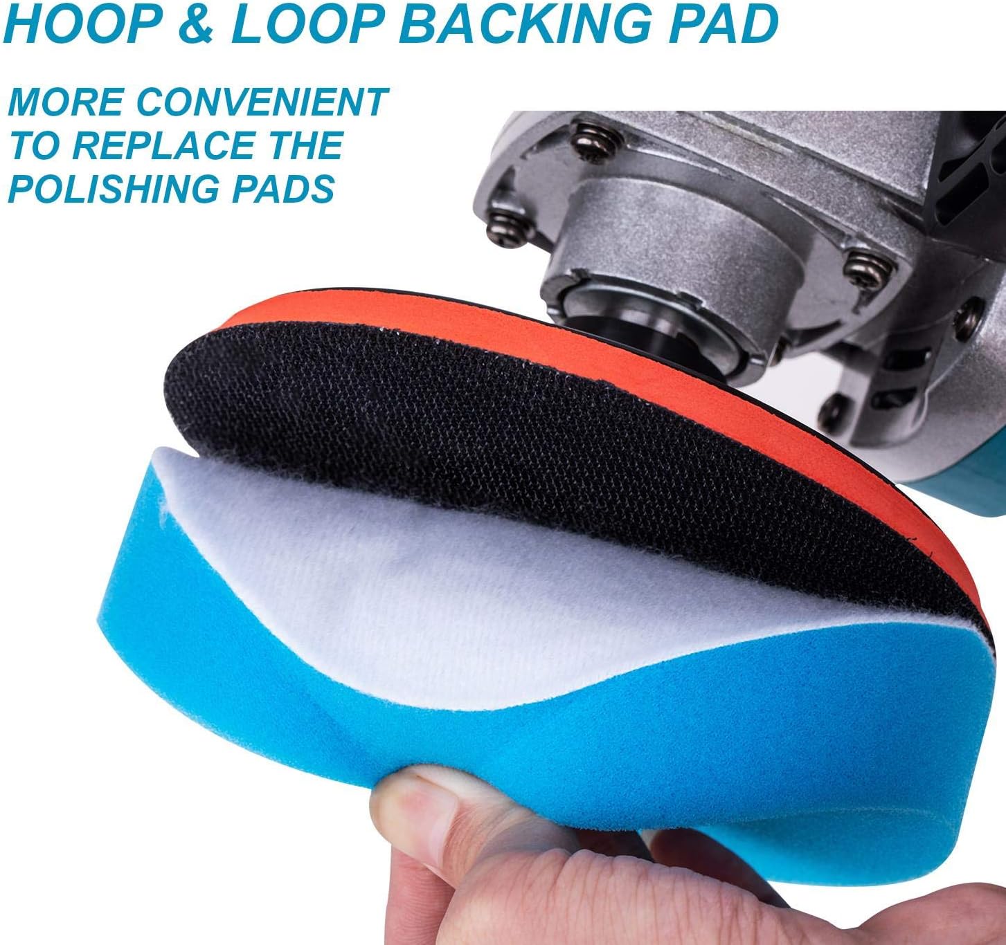 KATSU Car Polisher 1200W 150mm 180mm with 20PCs Polishing Sponge Set and Tool Bag - Image 5