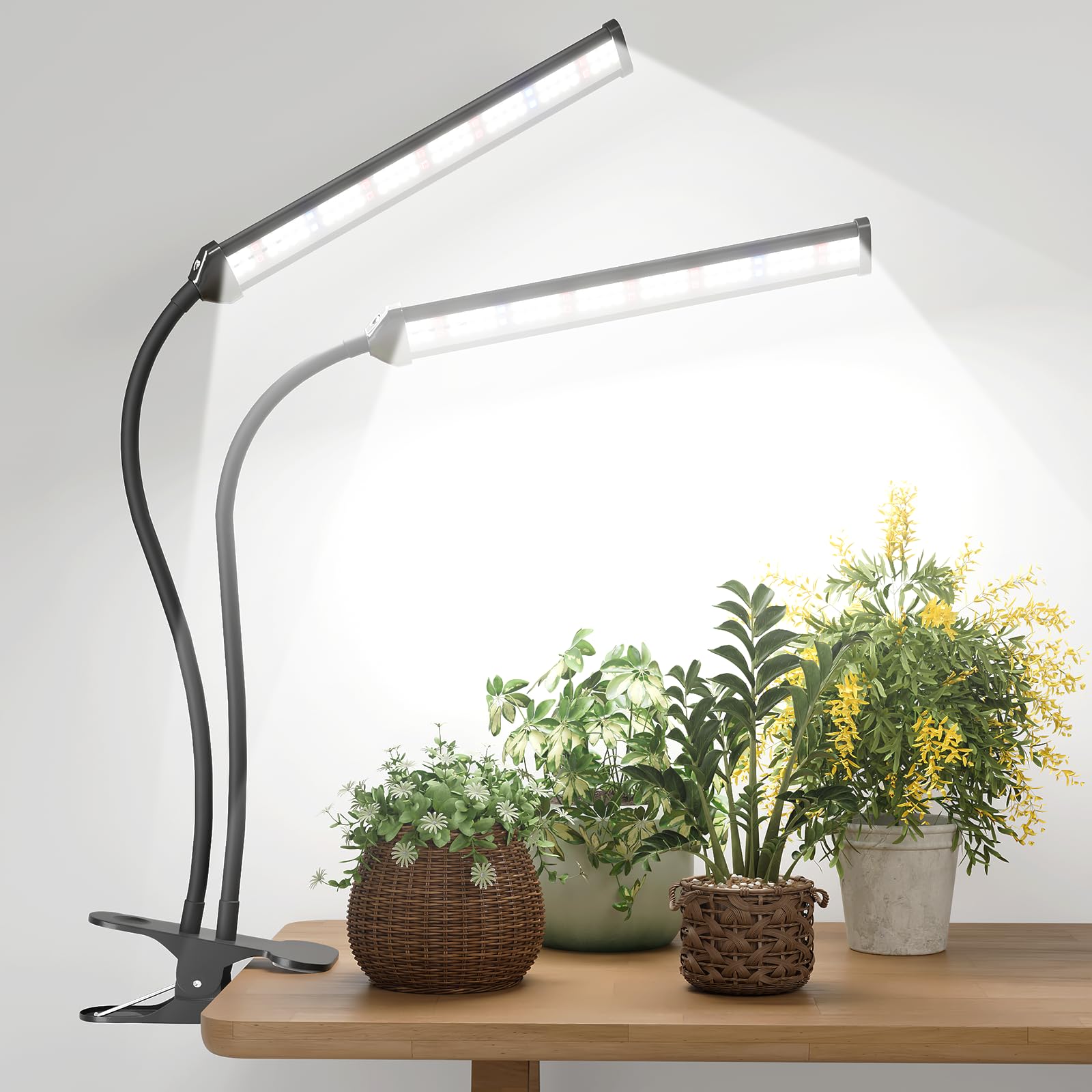 Photo 1 of GooingTop LED Grow Light,White Full Spectrum Clip Plant Growing Lamp with High Power Red Blue LEDs for Indoor Plants,Dimming & Optional Auto Timer