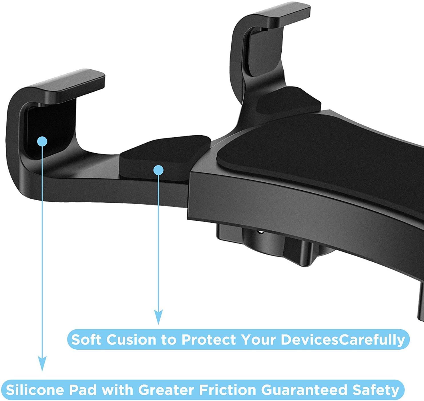 IPOW 360 Degree Rotatable Break-Resistant iPad Tripod Mount Adapter, Universal Tablet Clamp Holder Fits Ipad, Ipad Air, Pro, Mini, Microsoft Surface, Nexus, for Tripod Monopod, Selfie Stick,Tabletop