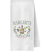 ChenCraty Margarita Kitchen Towels,Margarita Tequila Lover Gifts,Cocktail Bar Towels,Tequila Party Decorations,16x24 Inches