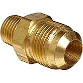 Anderson Metals - 54048-0608 Brass Tube Fitting, Half-Union, 3/8" Flare x 1/2" Male Pipe