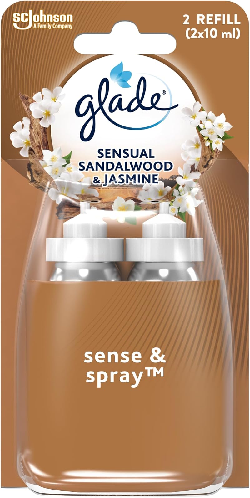 Glade Sense & Spray Refill Duo Sandalwood Jasmine 18ml Motion Activated