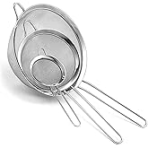 Eleen Stainless Steel Strainer | Set of 3 Kitchen Strainers Available Sizes (S,M,L) | Perfect Strainers for Kitchen Use | Mes