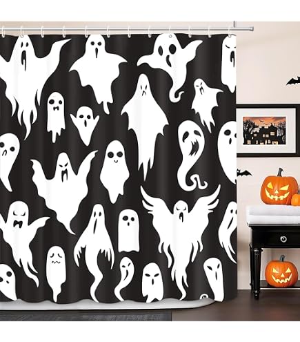 Rustic Farmhouse Halloween Spooky Ghost Halloween Shower Curtain - Cute ...