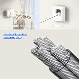 Mustorn Retractable Washing Line Outdoor 4.2 m Wall Mounted White view 2