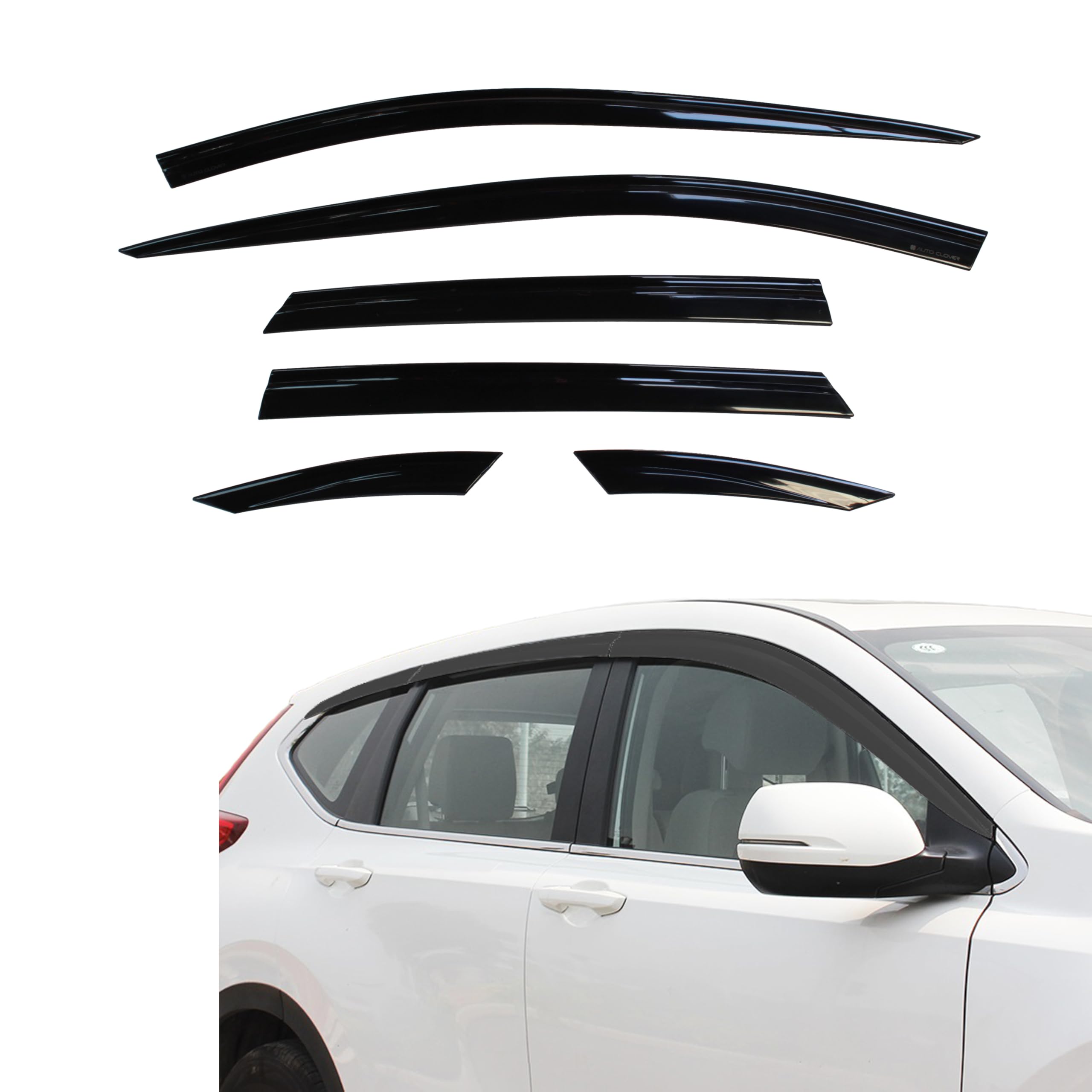 AUTO CLOVER Wind Deflectors Set Honda CRV 2018-2023 (6 pieces)