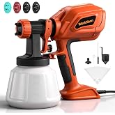 WorkNeon Paint Sprayer Electric Spray Gun Paint 800W 4 Nozzles 3 Patterns | Electric Spray Adjustable Flow 1200ml Container Easy to Clean for Fence, Furniture, DIY, Garden, Walls