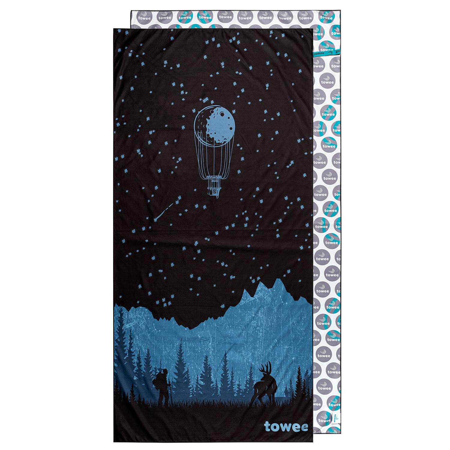 Towee Beach Towel, Microfiber Towel for travelling, Sports Towel with funny designs (Backpacker) โ image 1