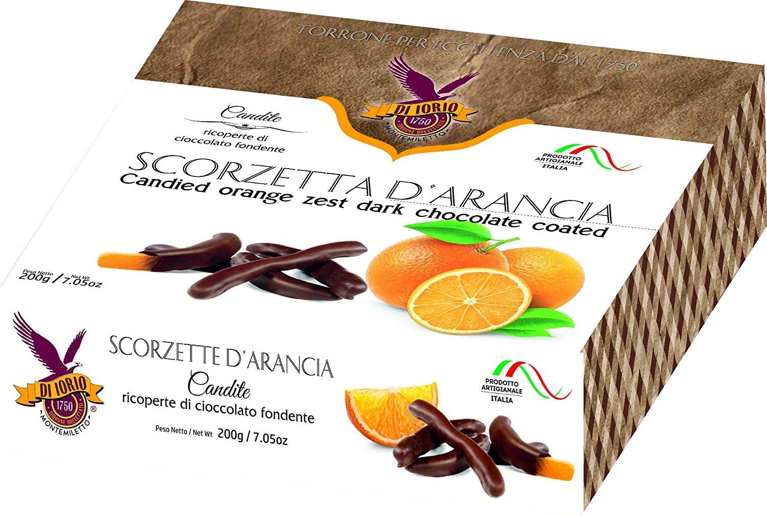 Di Iorio Dark Chocolate Coated Candied Orange Zest