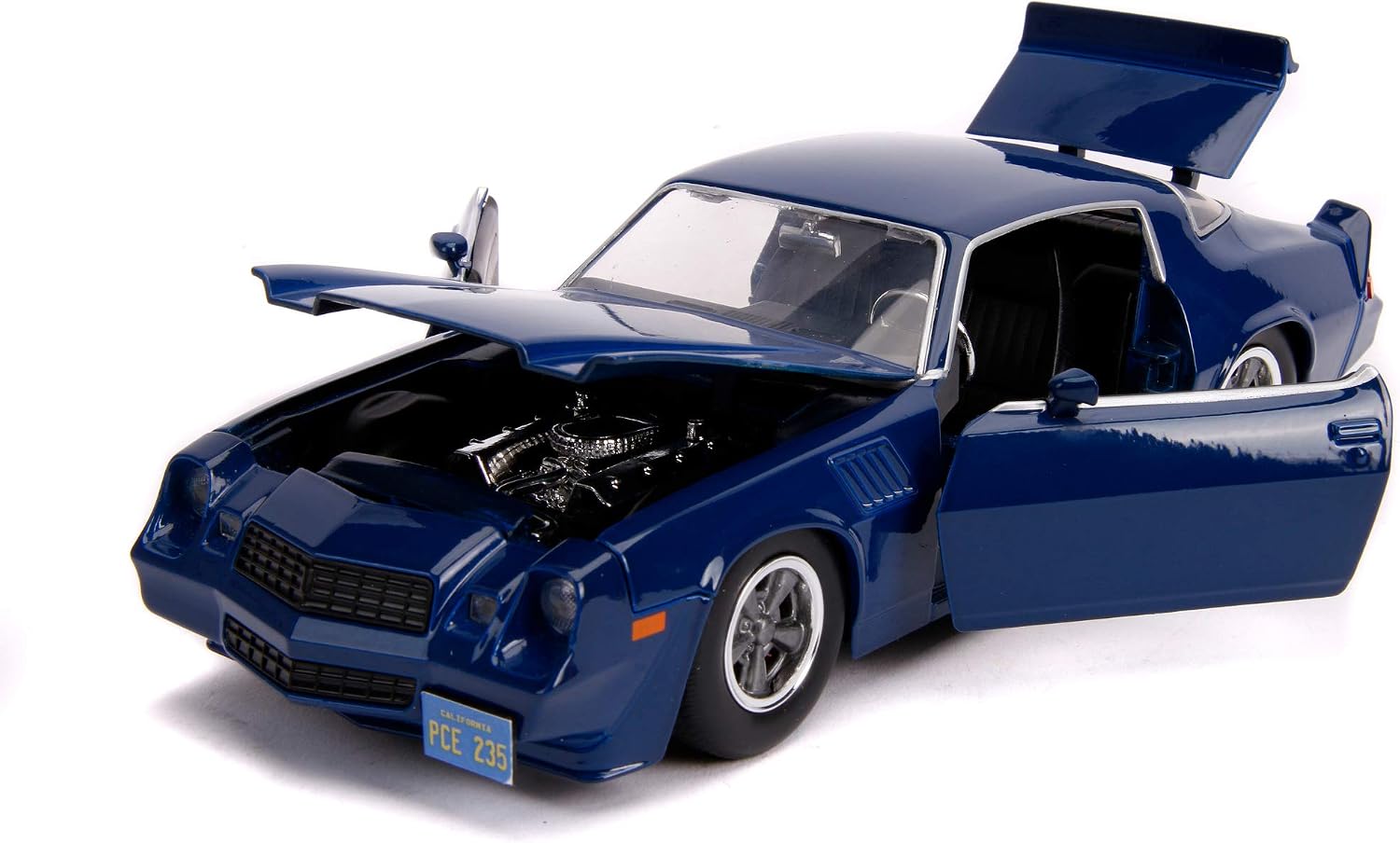 Jada Stranger Things - 1979 Chevy Camaro Z28-1:24, Blue, ca 20.32 cm x 8.89 cm x 6.35 cm - Image 4
