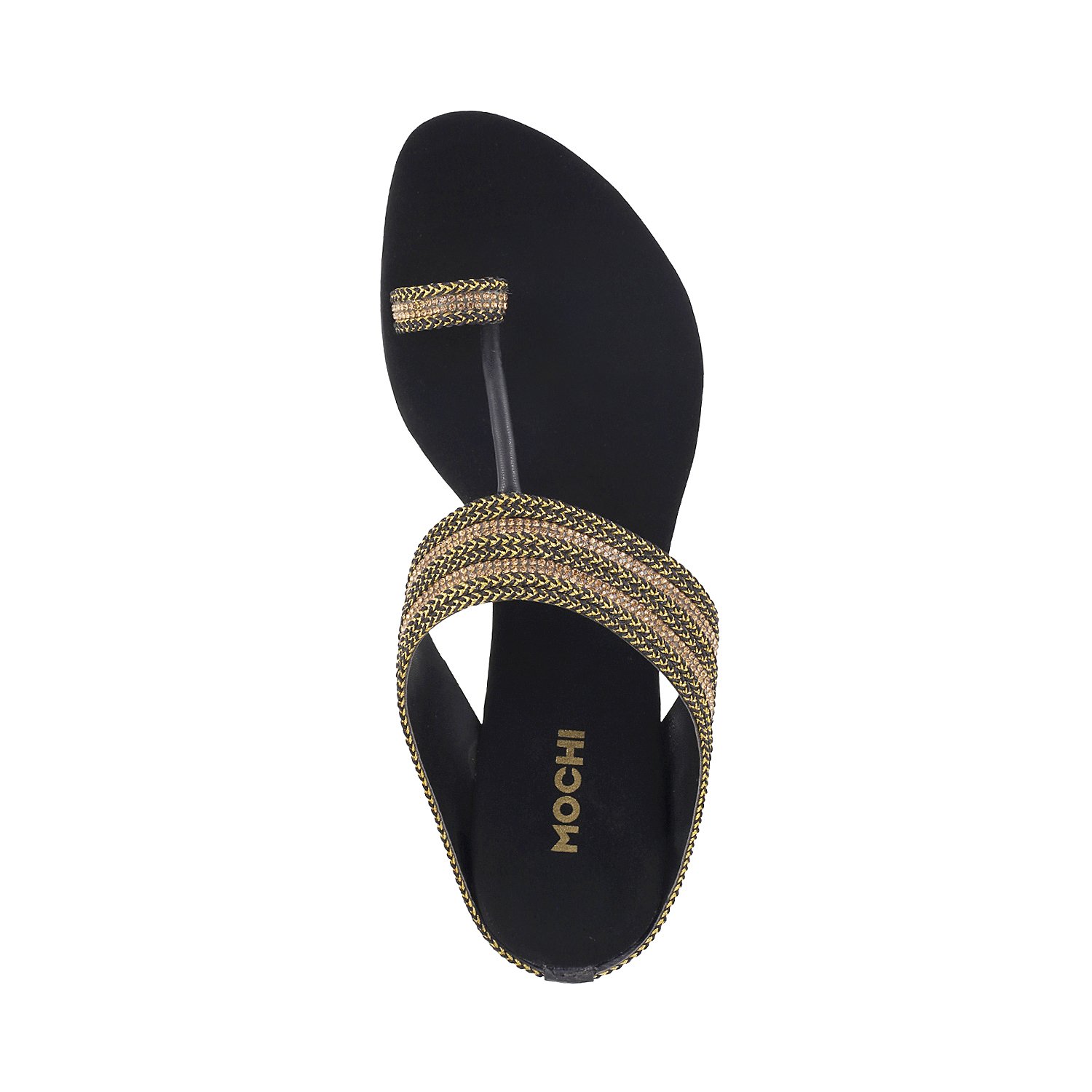 mochi women synthetic slip ons (32-9487)